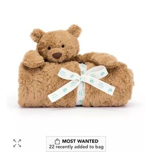 Baby Jellycat Bartholomew Bear Blankie NWT